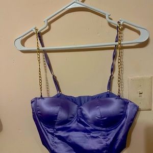 Purple crop top